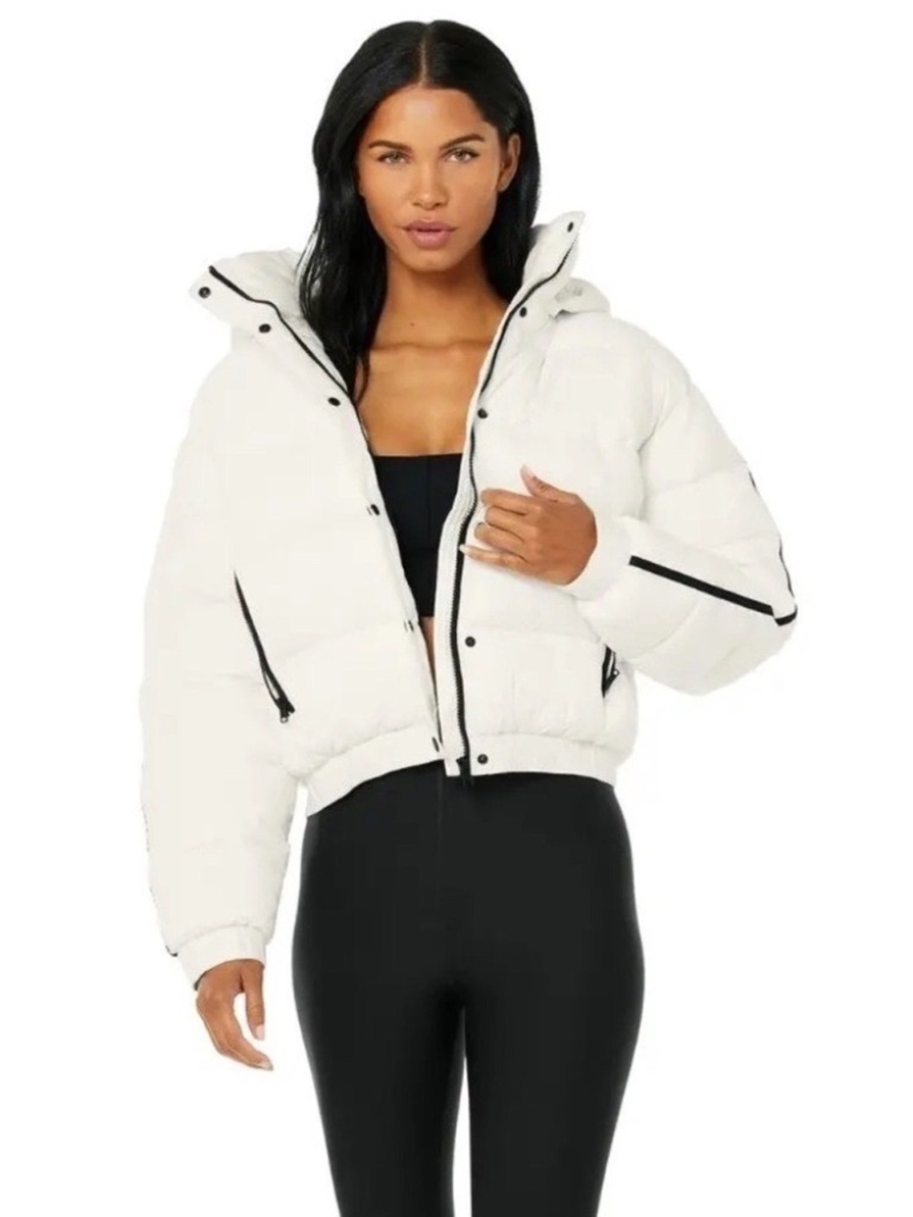 Alo Aspen Hooded Jacket White Size L